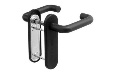 MANIVELA PUERTA CORTAFUEGOS NEGRA ISEO (JUEGO)