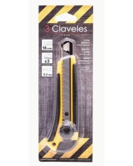 CUTTER 3 CLAVELES CON RUEDA DE BLOQUEO BIMATERIAL 18 MM. 00211