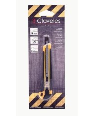 CUTTER 3 CLAVELES CON RUEDA DE BLOQUEO BIMATERIAL 9 MM. 00212