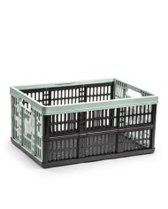 CAJA ALMACENAJE PLASTICFORTE PLEGABLE 48X35X23 CM VRM