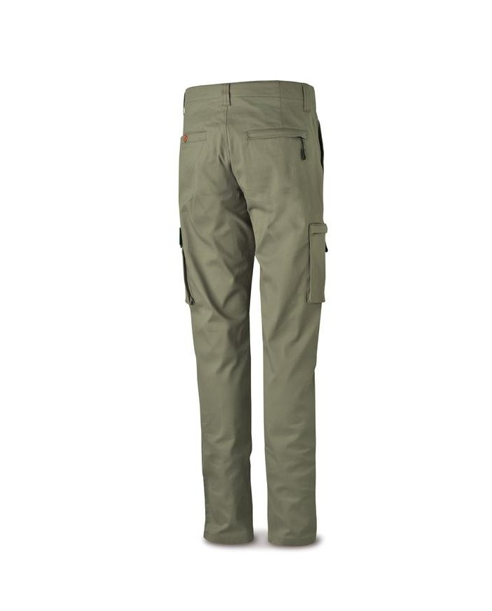 PANTALON ALGODON STRETCH CAQUI T-48