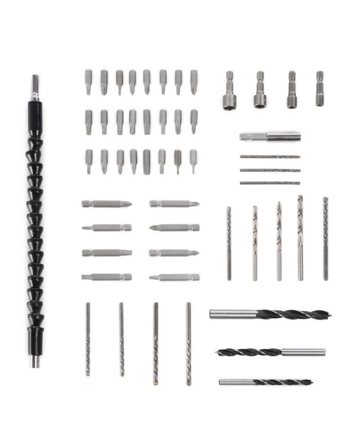 TALADRO PERCUTOR POWERPLUS 20V 2BAT 2Ah POWX00840 53 ACCESORIOS