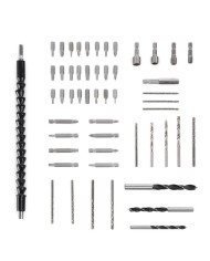 TALADRO PERCUTOR POWERPLUS 20V 2BAT 2Ah POWX00840 53 ACCESORIOS