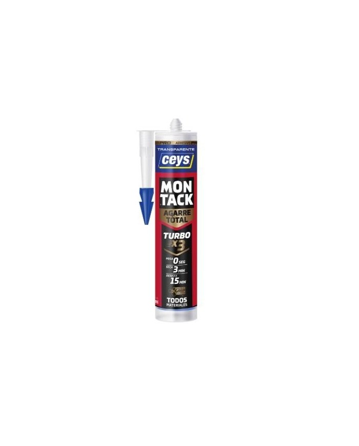 ADHESIVO CEYS AGARRE TOTAL TURBO TRANSPARENTE 290ML.