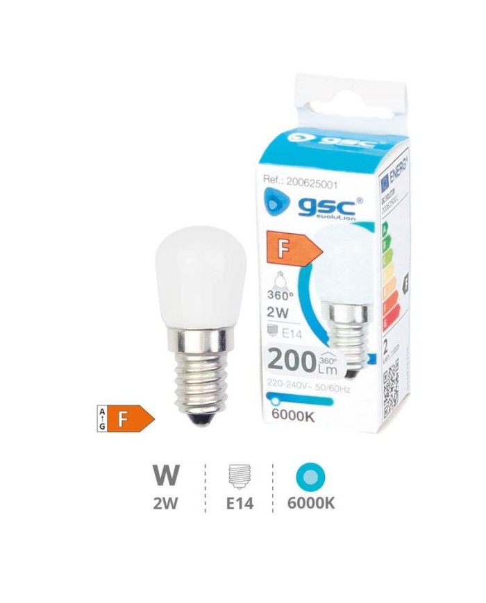 BOMBILLA LED PEBETERA GSC 2W. E14 6000K PARA EXTRACTOR DE HUMOS 200625001