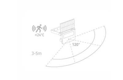 FOCO MINI SOLAR VARTA C/SENSOR 8W. 6500K