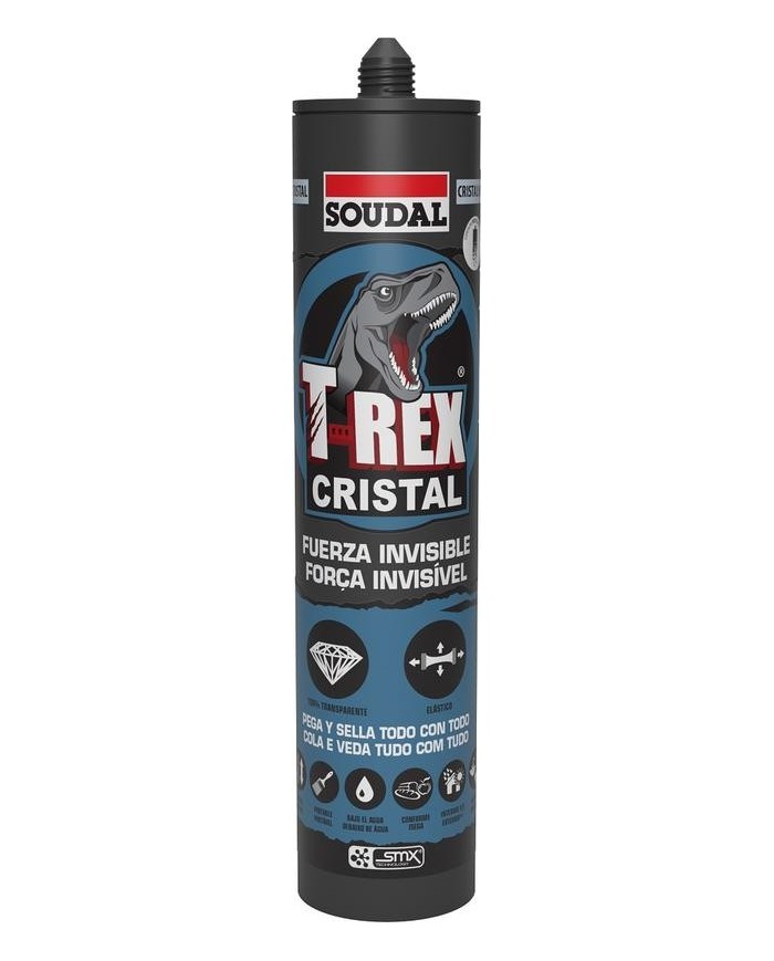ADHESIVO SOUDAL T-REX CRISTAL 290ML.