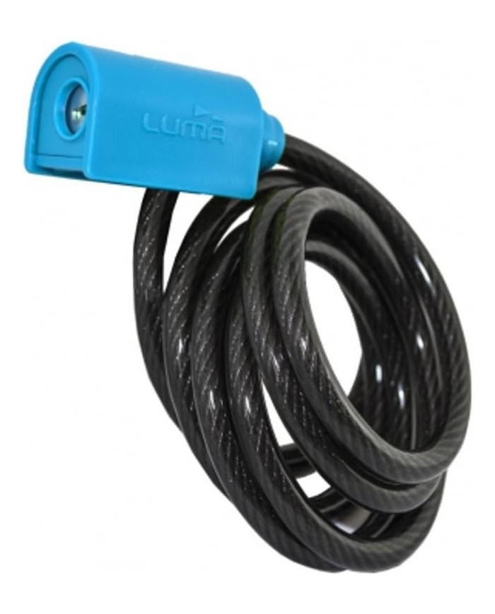 CABLE CANDADO ESPIRAL LUMA A180X0,8CMS.AZUL
