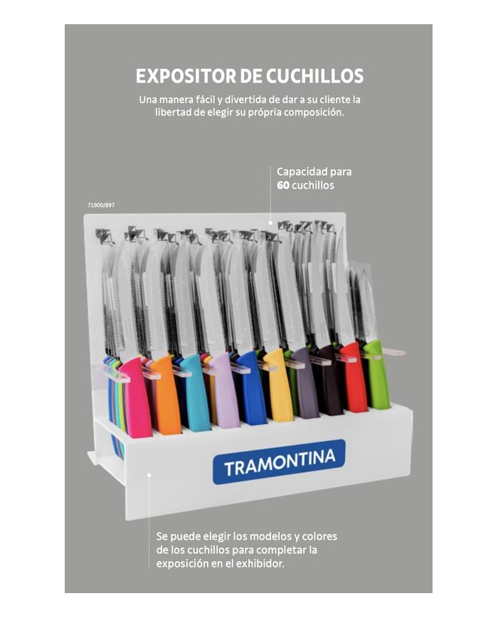  EXPOSITOR 120 CUCHILLOS SURT. TRAMONTINA