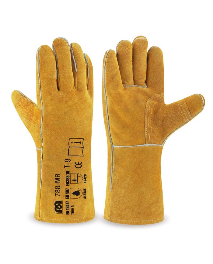 GUANTES SOLDADOR REFORZADO MARCA MARRON