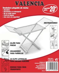 TENDEDERO PIE RESINA SFK VALENCIA GRIS 20MTS. TA-7
