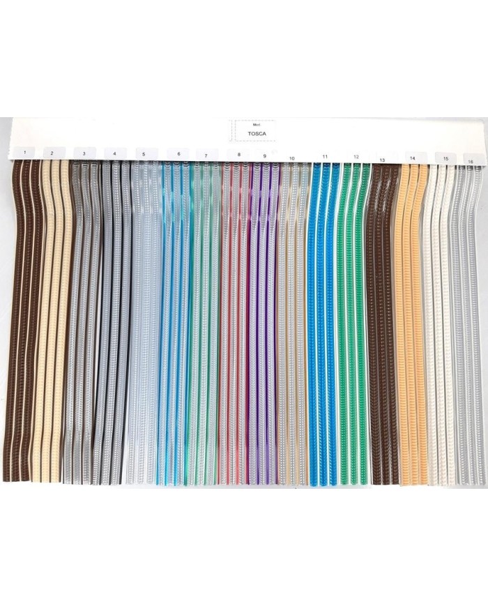 CORTINA TOSCA CINTA Nº8 ROJA CHICO 90x210CMS.         9501