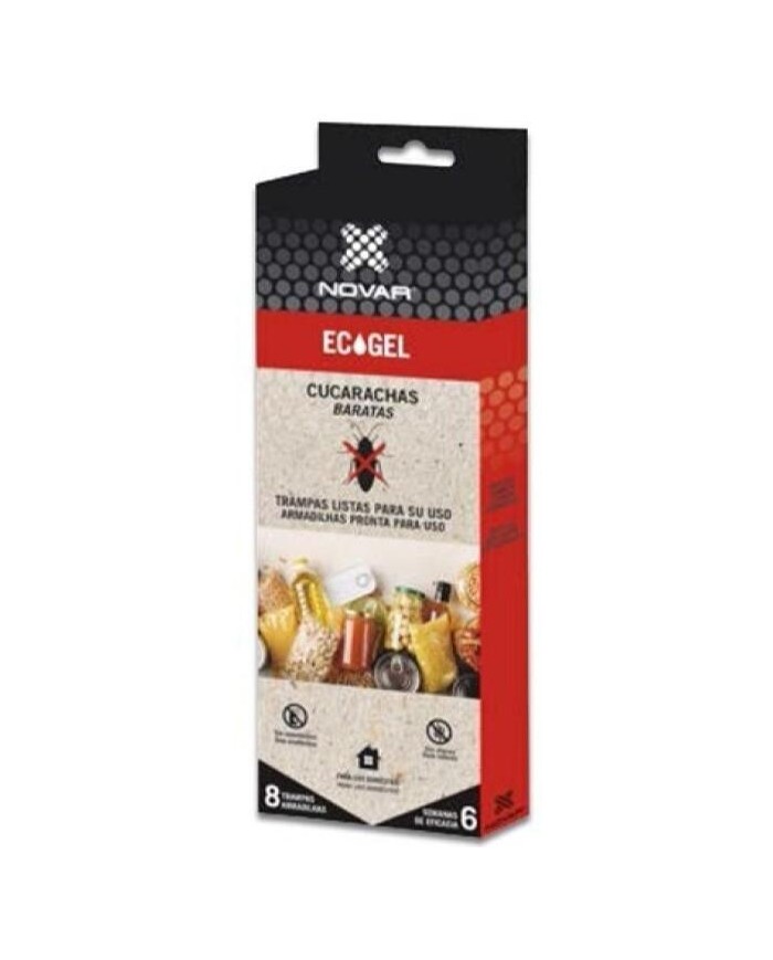 TRAMPA ADHESIVA CUCARACHAS 8 UDS. NOVAR