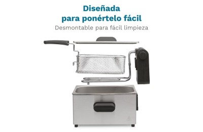 FREIDORA ACERO INOXIDABLE 3'0 LTS. 2000W. GRUNKEL