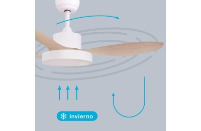 VENTILADOR TECHO 40W. 122CMS. BLANCO/MADERA GSC