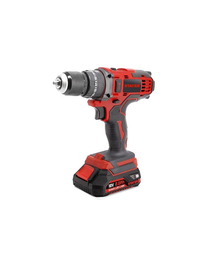 TALADRO PERCUTOR STAYER 18V. 2BATERIAS 2Ah PB18BL2022PK 0001.003050