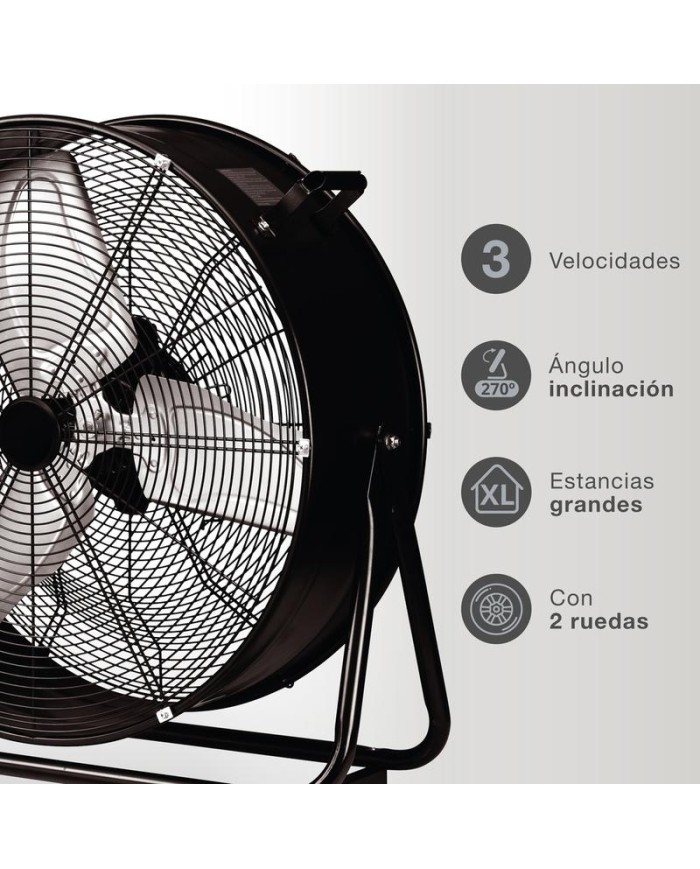 VENTILADOR DE SUELO GSC INDUSTRIAL CON RUEDAS 250W. 70CMS. 005000746
