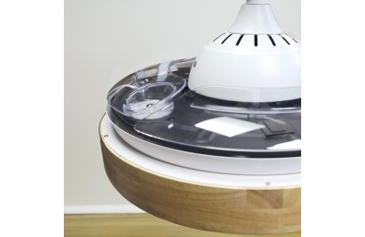 VENTILADOR TECHO 36W. 107CMS. BLANCO/MADERA GSC