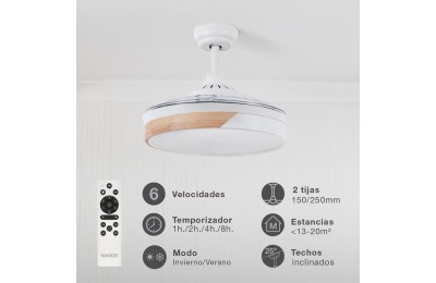VENTILADOR TECHO 36W.107CM. BLANCO GSC