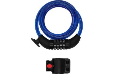 CABLE CANDADO ESPIRAL VOREL 10MMX1,2M COMBINACION