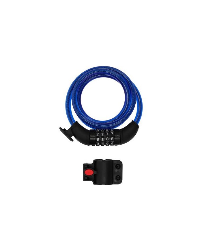 CABLE CANDADO ESPIRAL VOREL 10MMX1,2M COMBINACION