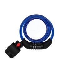 CABLE CANDADO ESPIRAL VOREL 10MMX1,2M COMBINACION