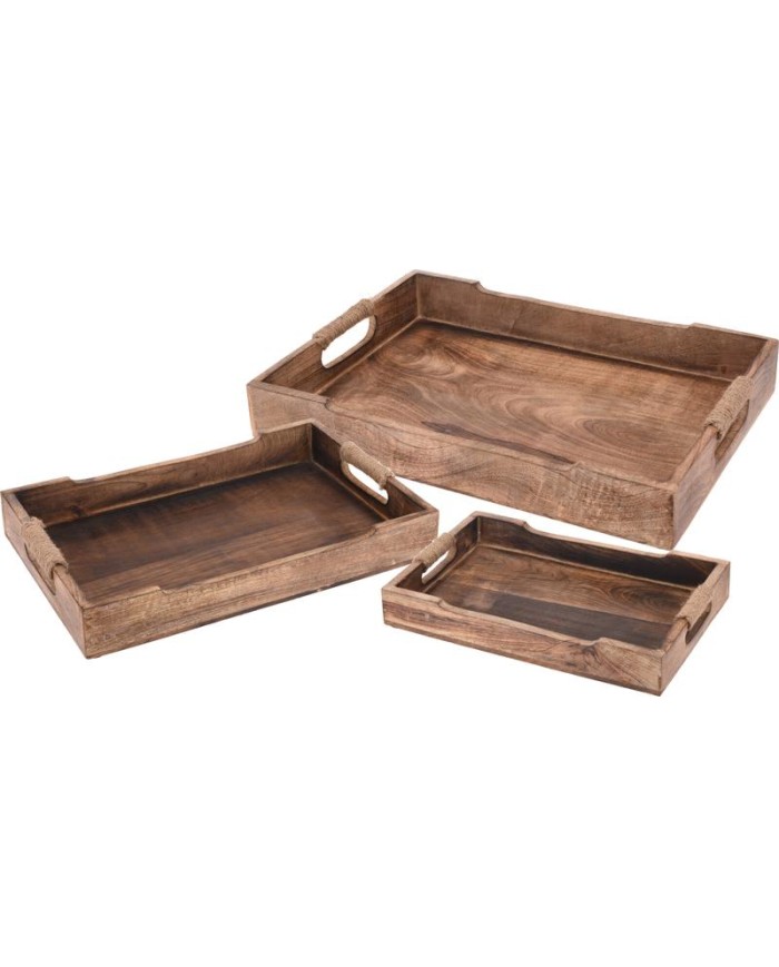 SET 3 BANDEJAS MADERA KOOPMAN