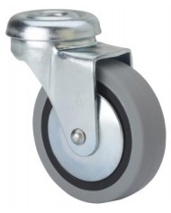 RUEDA GIRATORIA TW0153 601-601-1 GRIS CON GOMA