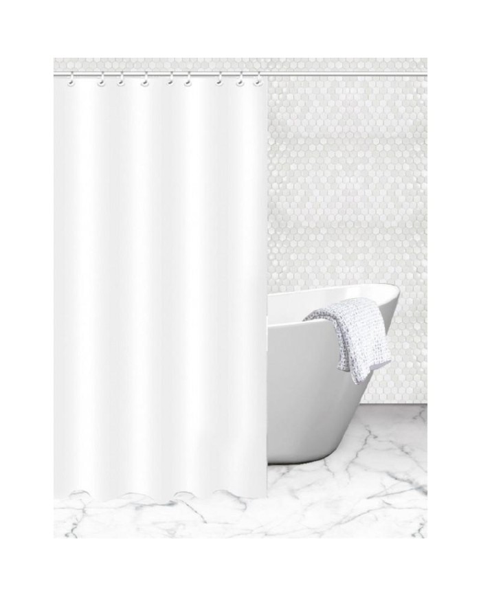 CORTINA BAÑO POLIESTER NIEVE EPID 200X180CM. EPID