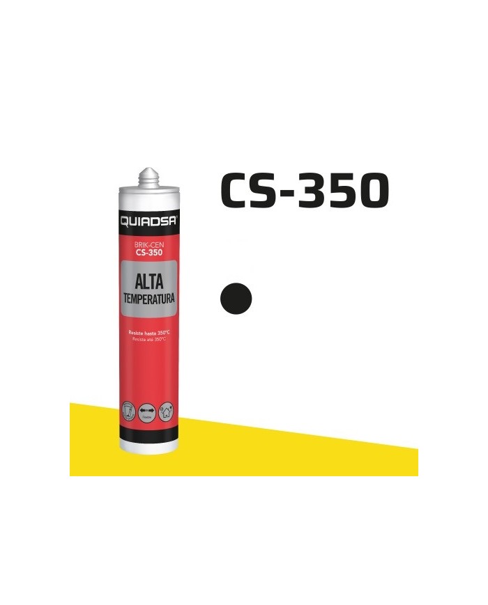 ADHESIVO QUIADSA ALTA TEMPERATURA NEGRO 290ML.