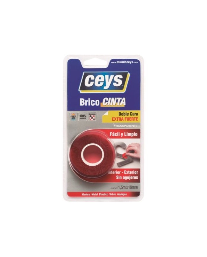 CINTA D/CARA TACKCEYS TRANSP. 1'5X19MM.