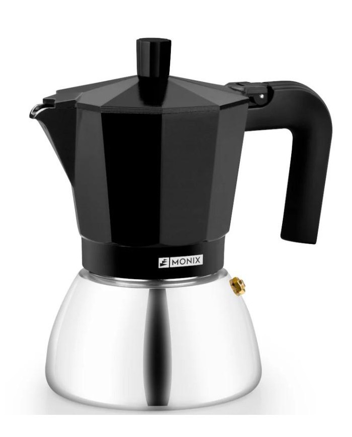 CAFETERA MONIX INDUCCION ACERO INOXIDABLE NEGRO 6 TAZAS