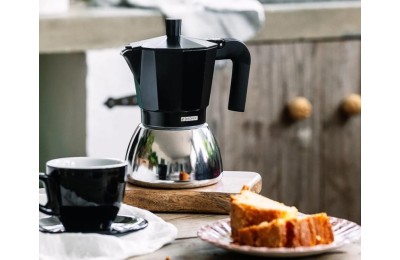 CAFETERA INDUCTION INOX BLACK  9T MONIX