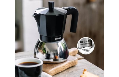 CAFETERA INDUCTION INOX BLACK  9T MONIX