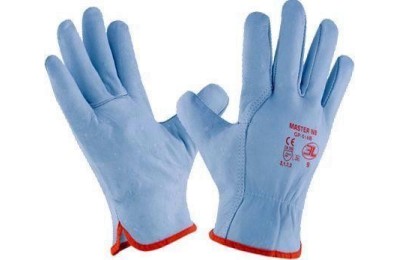 GUANTES PIEL GRIS T-10 (12U)