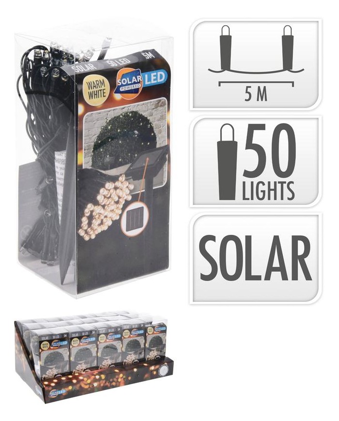 GUIRNALDA LED SOLAR KOOP  50LEDS  5MTS.