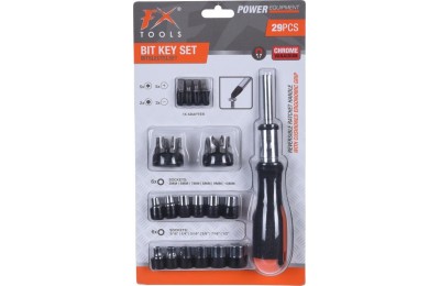 JUEGO DESTORNILLADOR CARRACA FXTOOLS 29PZAS.