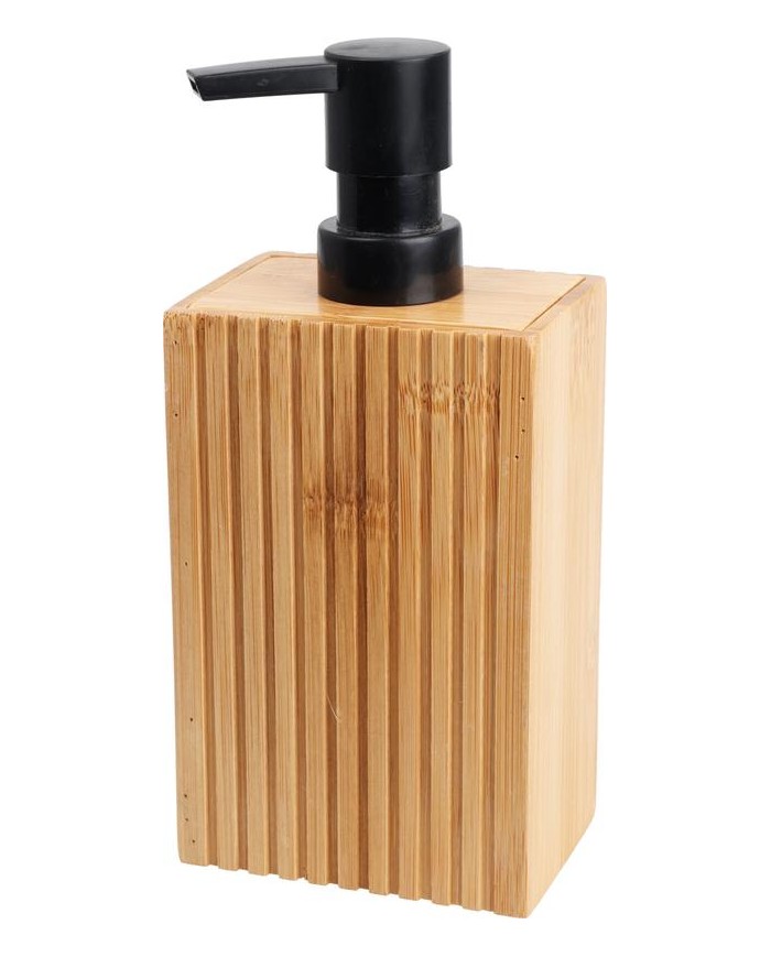 DISPENSADOR GEL BAÑO BAMBU/NEGRO BATHROOM