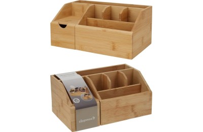 ORGANIZADOR MAQUILLAJE BAMBU ELEGANZA