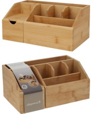 DISPENSADOR GEL BAÑO BAMBU/NEGRO BATHROOM