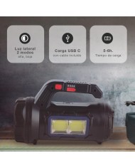 LINTERNA MULTIUSOS 10W RECARGABLE USB CON CAJA DE HERRAMIENTAS GSC