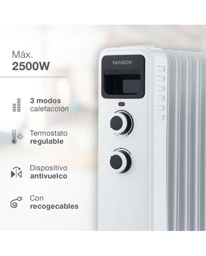 RADIADOR DE ACEITE GSC 11 ELEMENTOS 2000W. 301015016