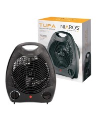 CALEFACTOR ELECTRICO VERTICAL NEGRO 2000W.