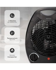 CALEFACTOR ELECTRICO VERTICAL NEGRO 2000W.