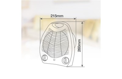 CALEFACTOR ELECTRICO VERTICAL NEGRO 2000W.