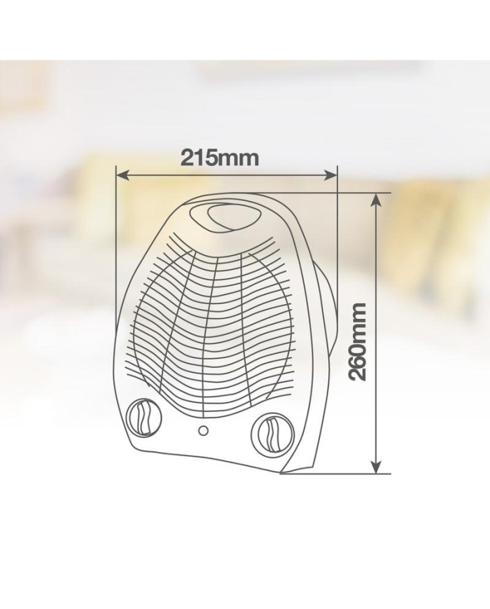 CALEFACTOR ELECTRICO VERTICAL NEGRO 2000W.