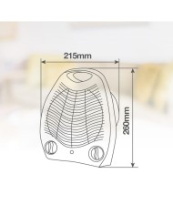 CALEFACTOR ELECTRICO VERTICAL NEGRO 2000W.