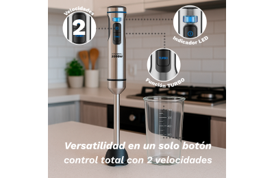 BATIDORA PICADORA 3 ACCESORIOS GRUNKEL 2000W
