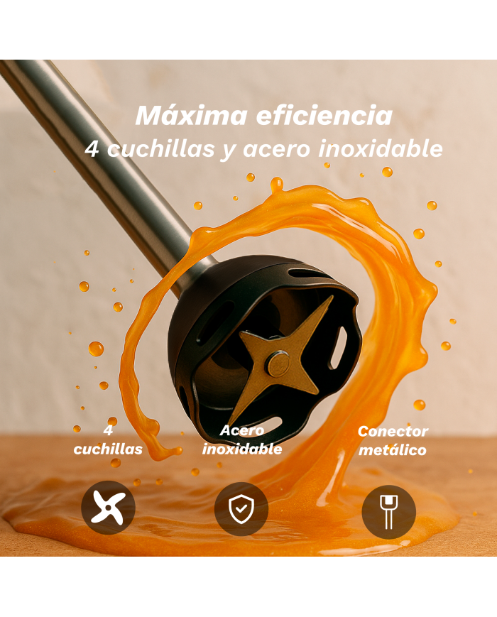 BATIDORA PICADORA 3 ACCESORIOS GRUNKEL