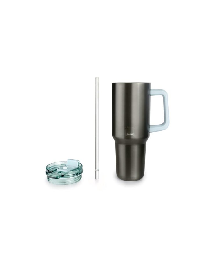 VASO TERMO IBILI GO INOXIDABLE CON ASA Y PAJITA 900ML. 669009